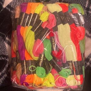 Different Colored Yarn Strips